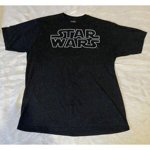 Star Wars T-shirt Mens Size XL Black Short Sleeve Classic Logo